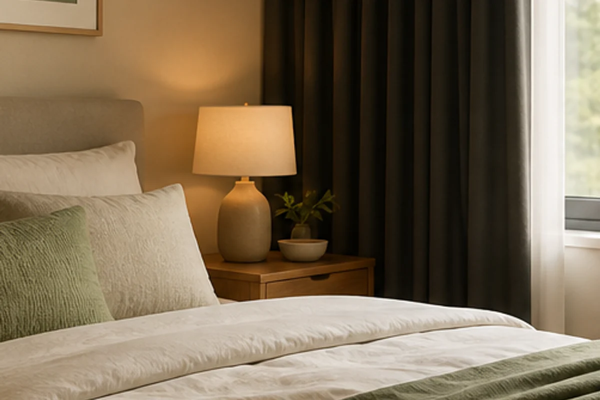 Calm bedroom environment