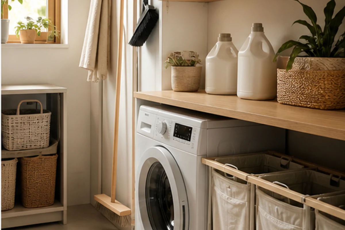 Organised laundry utility zone